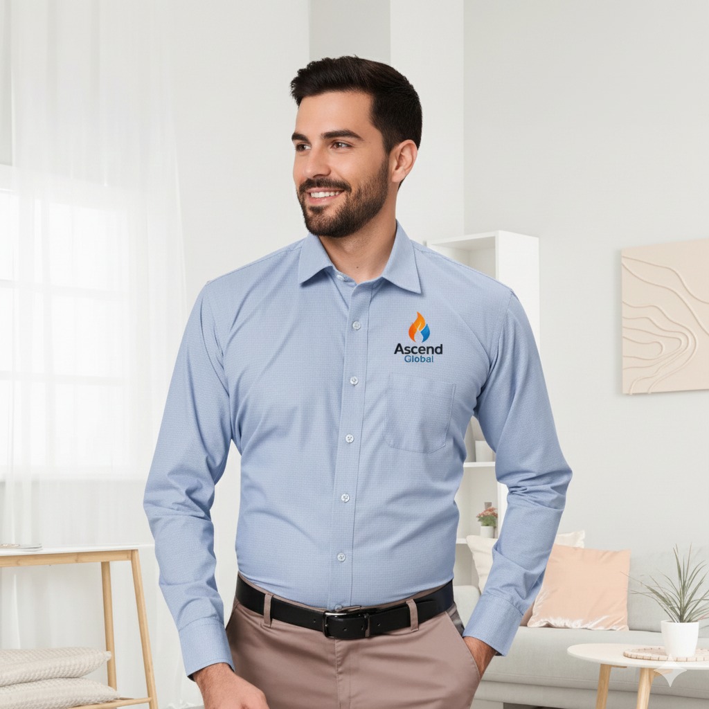 ASCEND GLOBAL GENTLE BLUE FORMAL SHIRT